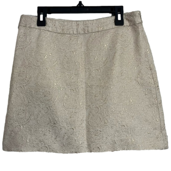 𝅺BANANA Republic Gold Paisley Skirt Size 2 - Picture 1 of 7